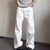 Men white wide leg jeans - My Store