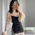 Women's Lace Patchwork Satin Mini Dress - My Store