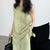 French Style Cinched Sleeveless Top & High-Waist Skirt Set - My Store