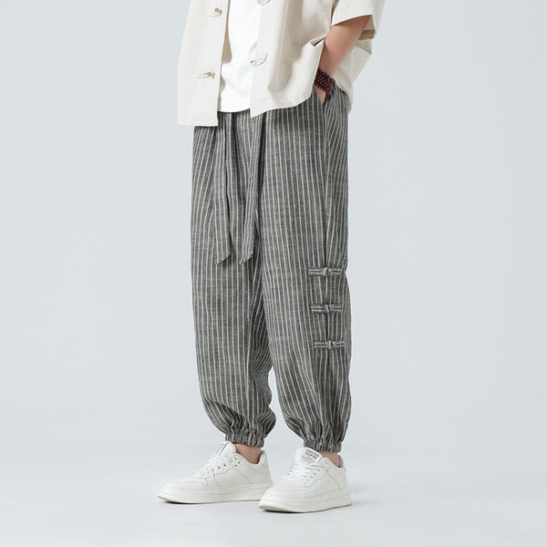 Men's summer chinese-style linen casual pants - My Store