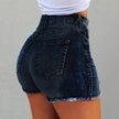 Women's High Stretch A-Line Mini Skirt in Washed Denim - My Store