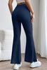 Basic Bae Full Size Ribbed High Waist Flare Pants - My Store