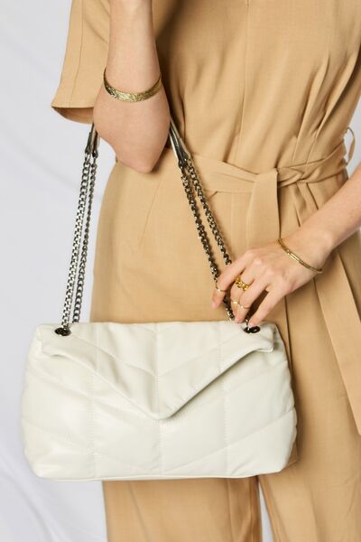 SHOMICO PU Leather Chain Handbag - My Store