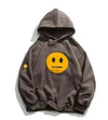 Smile Face Patchwork Hooded Sweatshirts - My Store