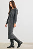 Dark Olive Ribbed Knit Cut-Out Back Long Sleeve Midi Dress /2-2-2 - My Store