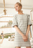 Stripe Short Sleeve Shift Dress - My Store