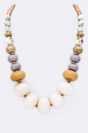 Mix Polish Beads Collar Necklace - My Store