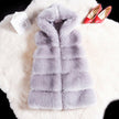 2022 Winter Sleeveless Artificial Fox Fur Coat Gilet Faux Fur Jacket - My Store