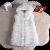 2022 Winter Sleeveless Artificial Fox Fur Coat Gilet Faux Fur Jacket - My Store