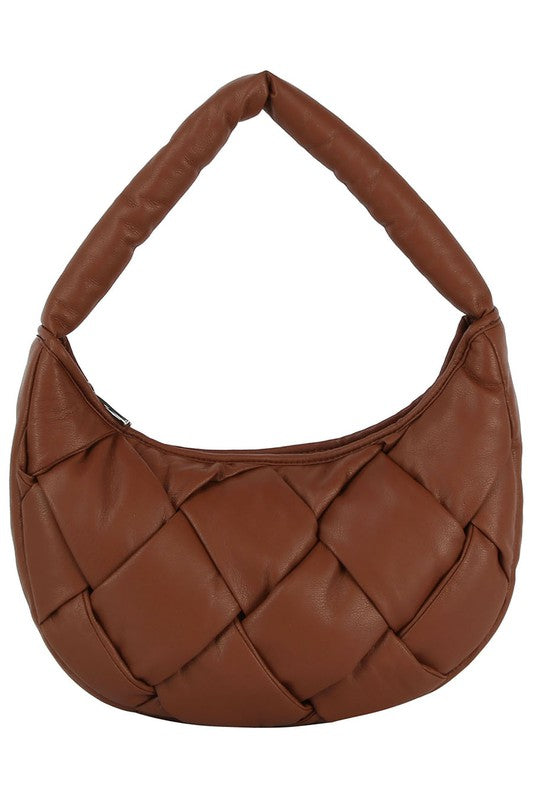 ecostitch Puffy Woven Hobo Shoulder Bag - My Store