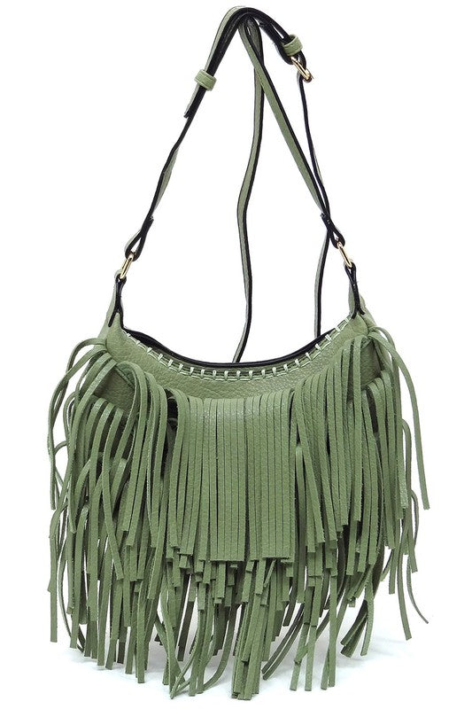 Fringe Hobo Crossbody Bag - My Store