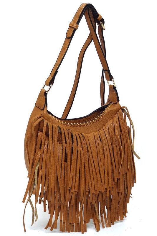 Fringe Hobo Crossbody Bag - My Store