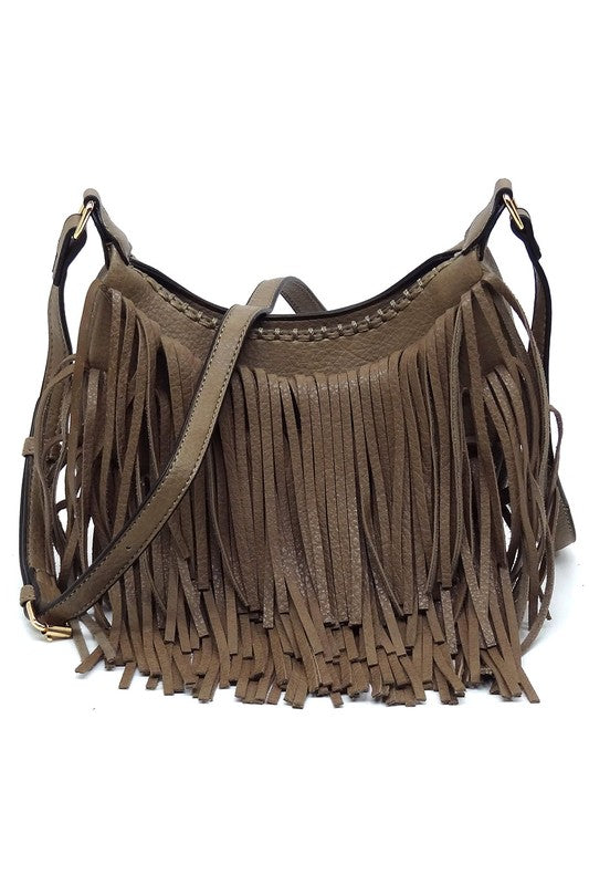 Fringe Hobo Crossbody Bag - My Store