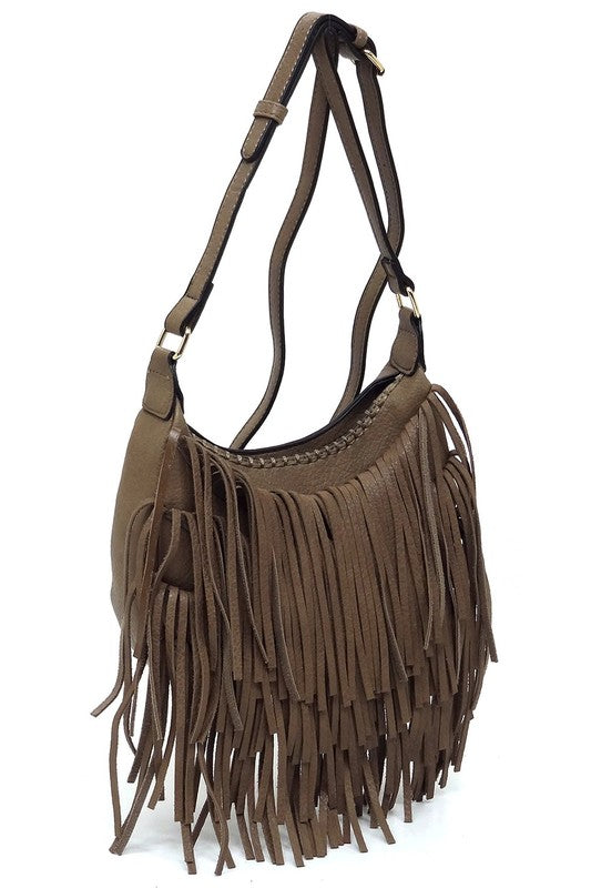 Fringe Hobo Crossbody Bag - My Store