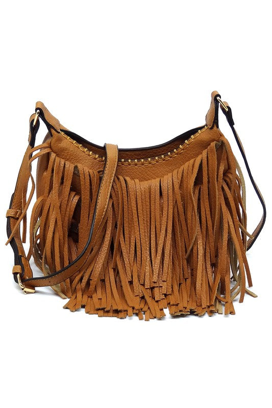 Fringe Hobo Crossbody Bag - My Store