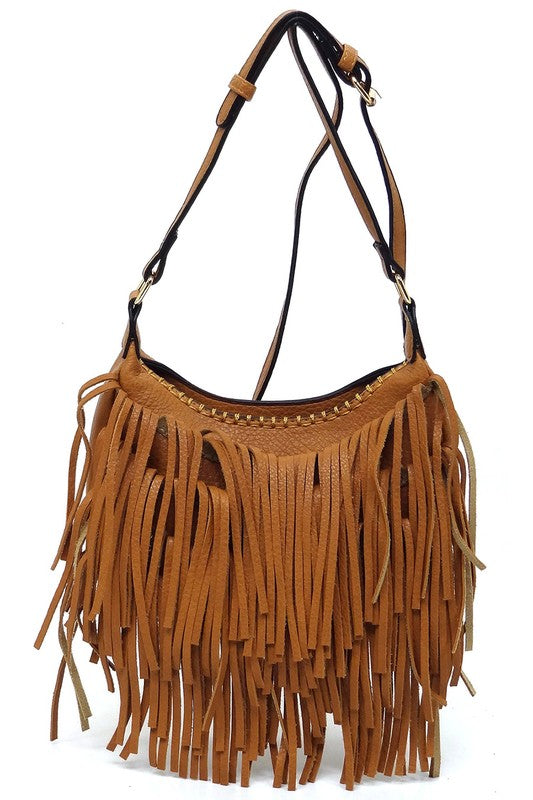 Fringe Hobo Crossbody Bag - My Store