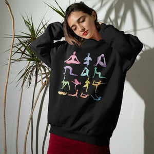 Yoga Theme Crewneck Sweatshirt - My Store