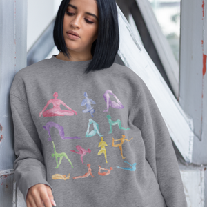 Yoga Theme Crewneck Sweatshirt - My Store