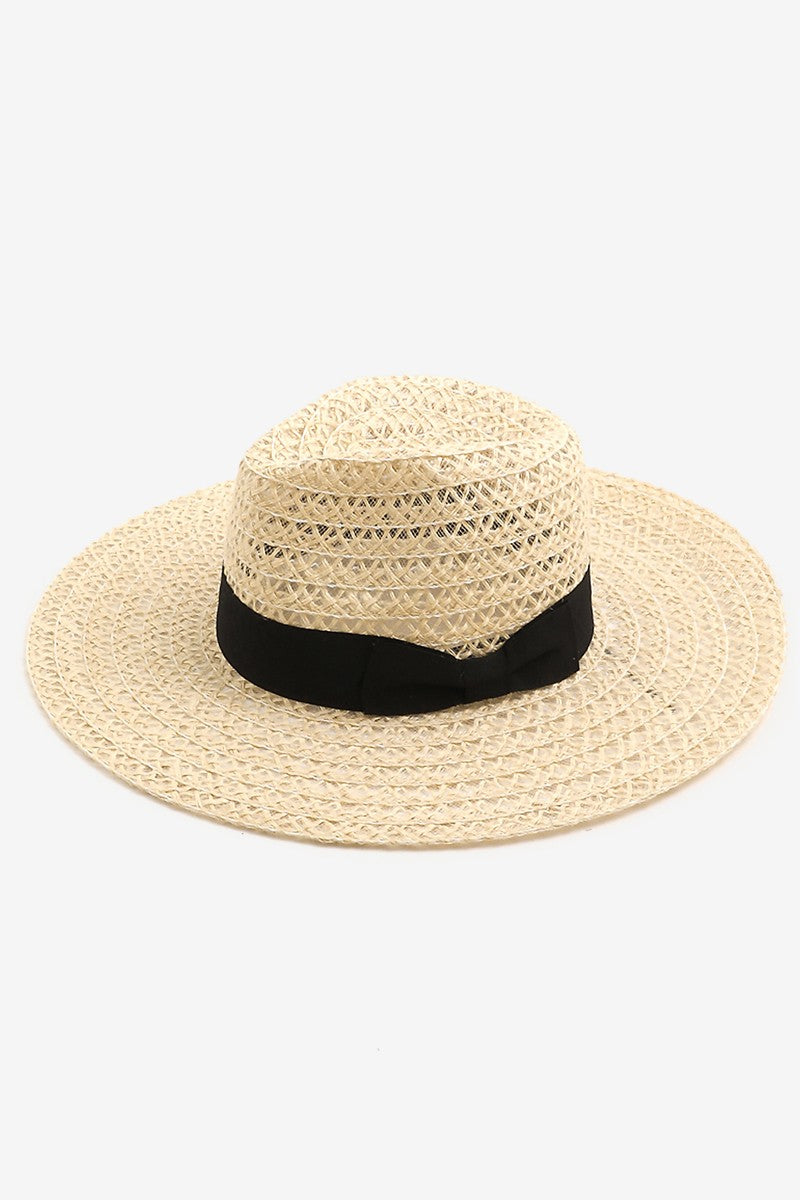 Fame Wide Brim Straw Weave Sun Hat - My Store