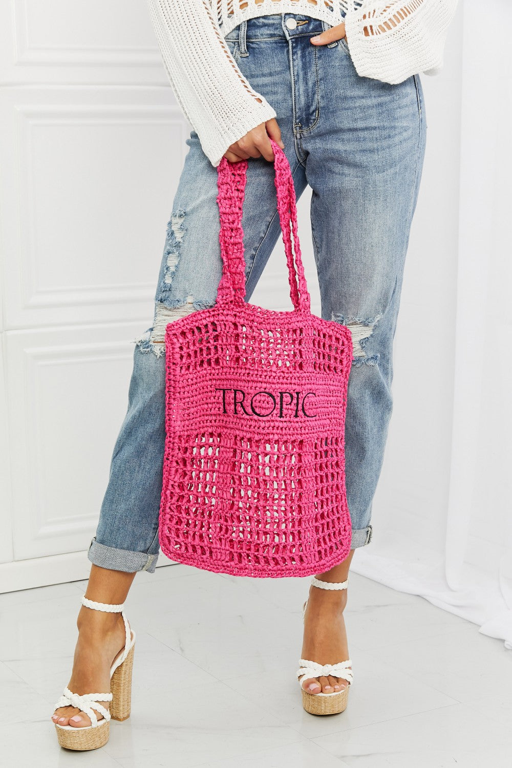 Fame Tropic Babe Staw Tote Bag - My Store