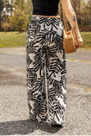 Printed Drawstring Waist Pants with Pockets - My Store