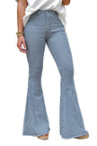 Women's Sky Blue Mile High Pin Stripe Bell Bottoms - My Store