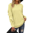 Autumn And Winter New Style Women's Casual Round Neck Sweater Pleated - My Store