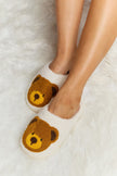 Melody Teddy Bear Print Plush Slide Slippers - My Store