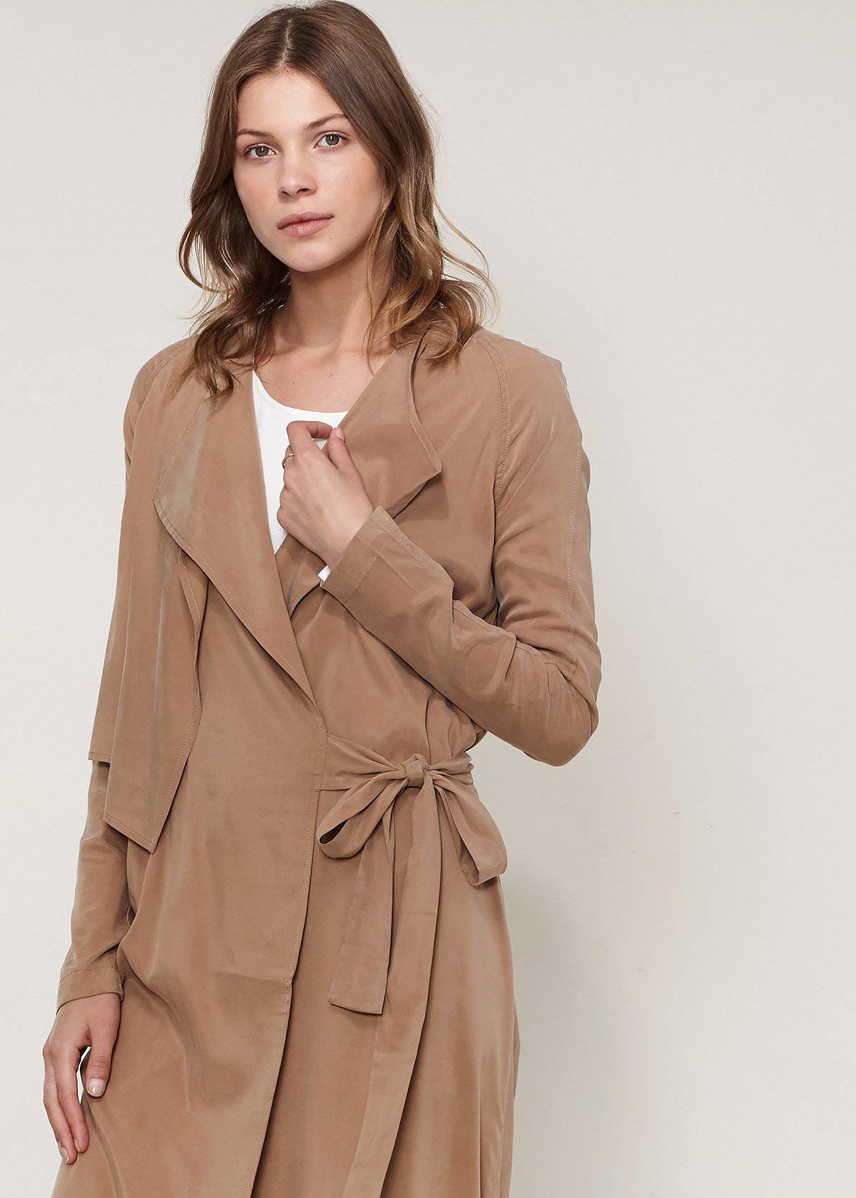 Women's Wrap Trench Coat In Sand - My Store