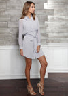 Women's Button Up Shirts Dress In Dove Silver - My Store