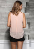 Women's Surplice Sleeveless Blouse In Blush - My Store