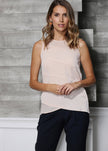 Women's Sleeveless Layered Blouse In Shell Pink - My Store