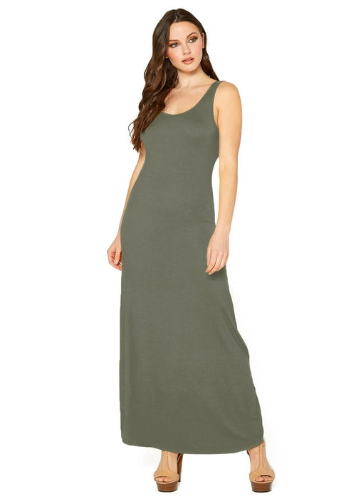 Women's Sleeveless Scoop Neck Maxi Dress - My Store