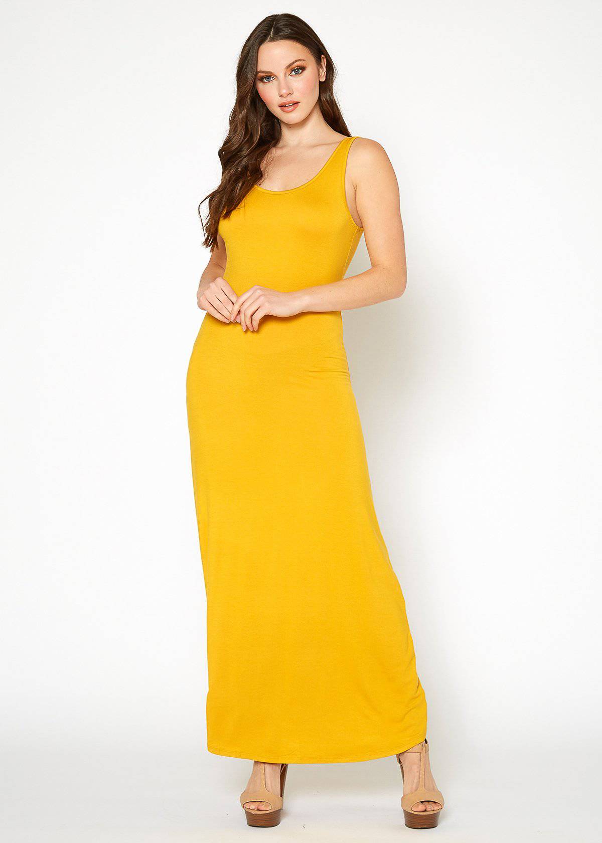 Women's Sleeveless Scoop Neck Maxi Dress - My Store