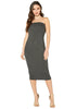 Women's Tube Top Bodycon Midi Dress - My Store