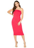 Women's Tube Top Bodycon Midi Dress - My Store