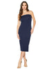 Women's Tube Top Bodycon Midi Dress - My Store