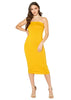 Women's Tube Top Bodycon Midi Dress - My Store