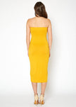 Women's Tube Top Bodycon Midi Dress - My Store