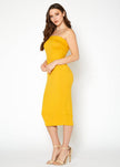 Women's Tube Top Bodycon Midi Dress - My Store