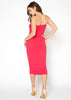 Women's Tube Top Bodycon Midi Dress - My Store