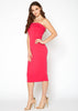 Women's Tube Top Bodycon Midi Dress - My Store