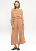 Smocked Waist Wide Leg Palazzo Pants in Apricot - My Store