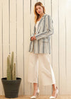 Women's Stripe Blazer in Blue White - My Store