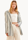 Women's Stripe Blazer in Blue White - My Store