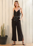 Women's Multi-color Binding Jumpsuit in Black - My Store