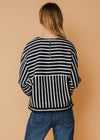 Stripe Dolman Sweatshirt in Midnight stripe - My Store