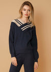 Women's Varsity Sweater in Midnight - My Store