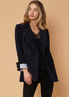 Women's Corduroy Double Breasted Blazer in Midnight - My Store