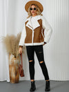 Pocketed Sherpa Zip Up Long Sleeve Jacket - My Store